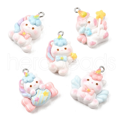 Opaque Resin Pendants CRES-D313-09P-1