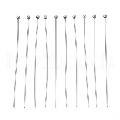 304 Stainless Steel Head Pins STAS-T065-50mm-20P-1