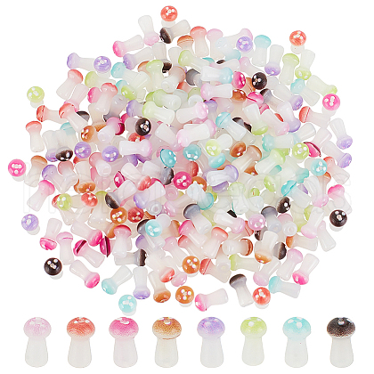 Olycraft 240Pcs 8 Colors Opaque Glass Beads GLAA-OC0001-37-1