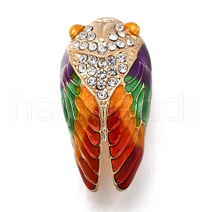 Zinc Alloy Enamel Rhinstone Brooches JEWB-V001-03B-1