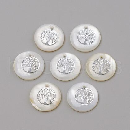 Freshwater Shell Pendants SHEL-Q010-011P-1