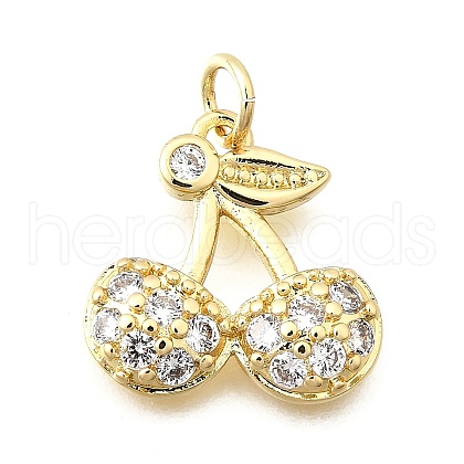 Brass Micro Pave Cubic Zirconia Pendants KK-F896-03B-G-1