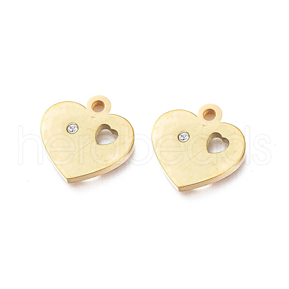 Ion Plating(IP) 304 Stainless Steel Charms STAS-L245-001G-1