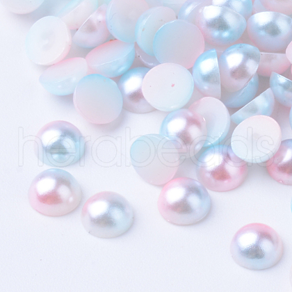 Imitation Pearl Acrylic Cabochons OACR-R063-10mm-02-1
