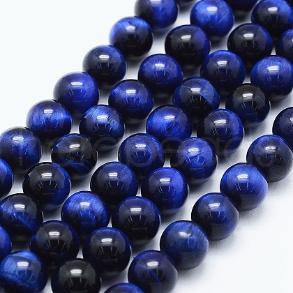 Natural Tiger Eye Beads Strands X-G-F561-6mm-B02-1