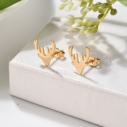 304 Stainless Steel Stud Earrings EJEW-I317-03G-1