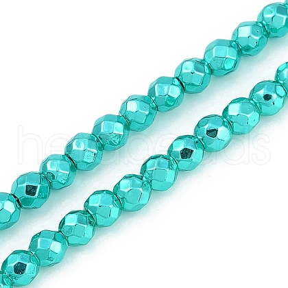 Baking Paint Electroplated Synthetic Non-magnetic Hematite Beads Strands G-H072-A01-01J-1