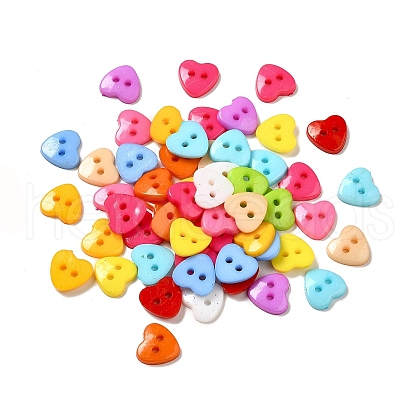 Acrylic Heart Buttons X-BUTT-E071-A-M-1