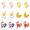 12pcs 6 styles Alloy Enamel Pendants FIND-FS0002-38-1