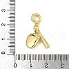 Brass Baseball Bat Mitten European Dangle Charms KK-K293-57G-3