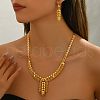 Exquisite Hollowed-out Wheat Ear Alloy Necklaces & Earrings Set for Women EU1848-3