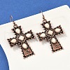 Alloy Synthetic Turquoise Dangle Earrings for Women EJEW-U053-13R-3