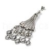 Tibetan Style Alloy Curb Chain Tassel Big Pendants FIND-K013-01AS-09-2