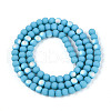 Frosted Opaque Glass Beads Strands GLAA-T032-P4mm-MBB13-2