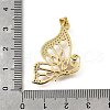 Brass Micro Pave Cubic Zirconia Pendants KK-Q066-23G-3