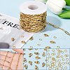 SUNNYCLUE 10M Ion Plating(IP) 304 Stainless Steel Paperclip Chains wih 50Pcs Open Jump Rings with 20Pcs  Lobster Claw Clasps FIND-SC0012-55-3