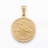 Real 18K Gold Plated 304 Stainless Steel Pendants STAS-H372-01H-1