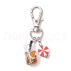 Handmade Polymer Clay & Glass Drink Pendant Decorations HJEW-JM03340-4