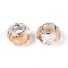 Transparent Resin Rondelle European Beads RESI-N044-01-4