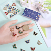 SUNNYCLUE 24Pcs 6 Colors Brass with Glass Pendants KK-SC0003-60-3