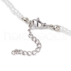 Acrylic & Glass Seed Beaded Flower Necklaces for Women NJEW-JN05291-01-5