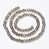 Electroplate Transparent Glass Beads Strands X-EGLA-A034-T6mm-E06-2