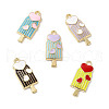 Summer Theme Alloy Enamel Pendants ENAM-B050-06G-1