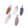 Natural & Synthetic Mixed Gemstone Big Pointed Pendants G-C051-08P-1