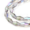 Transparent Electroplate Glass Beads Strands GLAA-K064-05A-01F-3