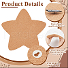 Star Wall Mounted Brooch Jewelry Display Cork Tray AJEW-WH0433-01F-4