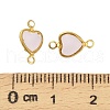 Brass Pave K9 Glass Connector Charms KK-Q059-03A-G-3