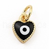 Rack Plating Brass Enamel Charms KK-G387-07G-05-1