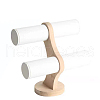 PU Leather 2 T Bar Bracelet Display Stands PW-WG21032-09-1