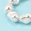 Electroplate Porcelain Imitation Pearl Beads Strands PORC-K009-01C-3