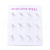 Plastic Imitation Pearl Stud Earrings STAS-D0001-03-B-3
