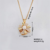Elegant Vintage Windmill Brass Micro Pave Cubic Zirconia Pendant Necklaces OX5726-4-1
