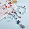 20Pcs Luminous Cube Letter Silicone Beads 12x12x12mm Square Dice Alphabet Beads with 2mm Hole Spacer Loose Letter Beads for Bracelet Necklace Jewelry Making JX437I-5
