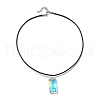 Waxed Cord Necklaces NJEW-P310-07P-01-2