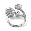 Non-Tarnish 304 Stainless Steel Open Cuff Ring Findings STAS-K263-03P-3