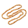 Natural Dyed Malaysia Jade Tumble Stone Nuggets Beaded Long Necklaces for Women NJEW-F340-A02-2