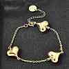 304 Stainless Steel Link Bracelets for Women BJEW-P354-01A-G-1