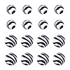20Pcs 2 Colors Silicone Beads SIL-TA0001-07C-8