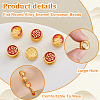   30Pcs 2 Styles Flat Round Alloy Enamel European Beads FIND-PH0022-97-4
