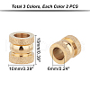 Unicraftale 6Pcs 3 Colors Stainless Steel Textured Beads STAS-UN0020-81-5