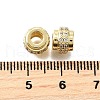 Brass Micro Pave Clear Cubic Zirconia Beads KK-V011-60G-2