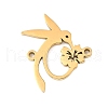 304 Stainless Steel Pendants STAS-M117-02C-G-1