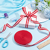 GOMAKERER 25 Yards Polyester Striped Ribbons OCOR-GO0001-29C-4