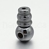 Non-magnetic Synthetic Hematite 3 Hole Guru Beads G-P046-19A-1