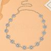 Hollow Out Flat Round Alloy Link Chain Waist Belly Chains for Women FS-WGA642B-02-1