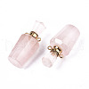 Faceted Natural Rose Quartz Pendants G-T131-14G-3
